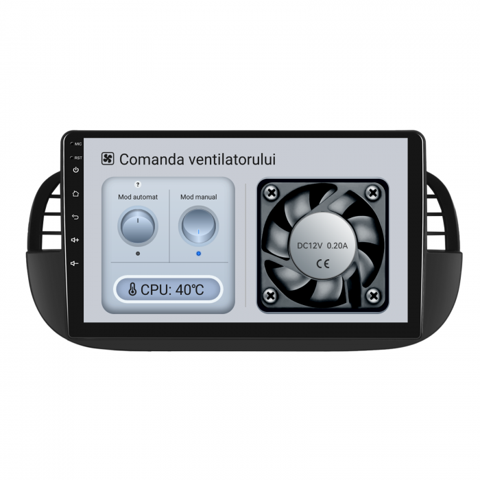 Navigatie Dedicata Fiat 500 (2007 - 2015), 9Inch, 6Gb Ram, 128Gb Stocare, Bluetooth, WiFi, Carplay [6]