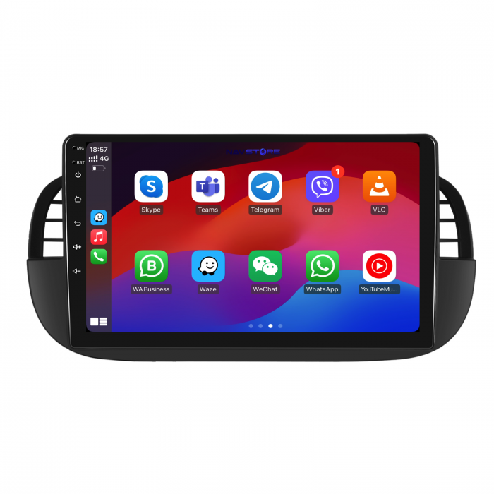 Navigatie Dedicata Fiat 500 (2007 - 2015), 9Inch, 6Gb Ram, 128Gb Stocare, Bluetooth, WiFi, Carplay [4]