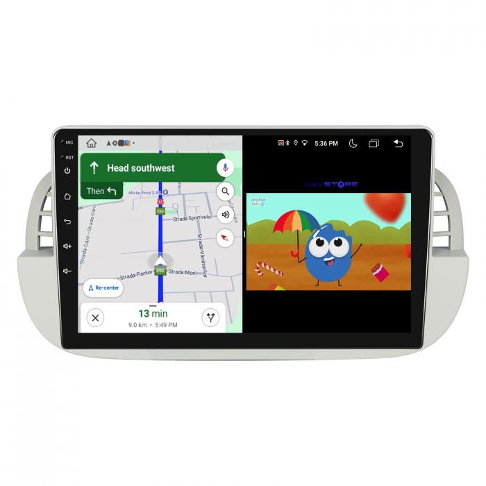 Navigatie Dedicata Fiat 500 (2007 - 2015), 9Inch, 8Gb Ram, 256Gb Stocare, Carplay [5]