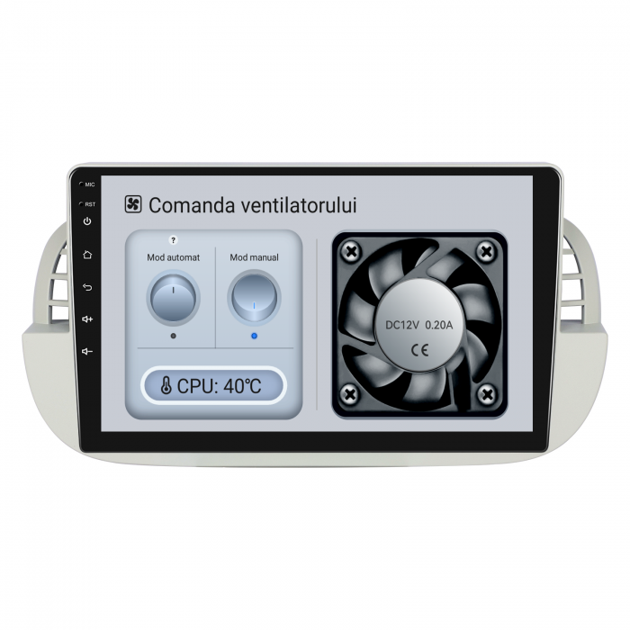 Navigatie Dedicata Fiat 500 (2007 - 2015), 9Inch, 8Gb Ram, 256Gb Stocare, Carplay [6]