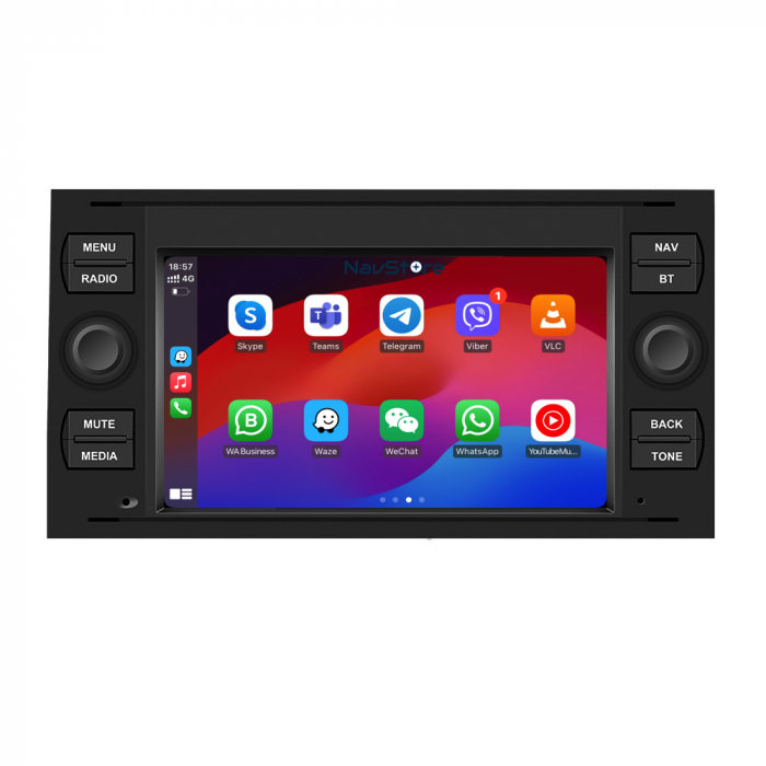 Navigatie Dedicata Ford, 7Inch, 4Gb Ram, 64Gb stocare, Carplay, Negru [2]