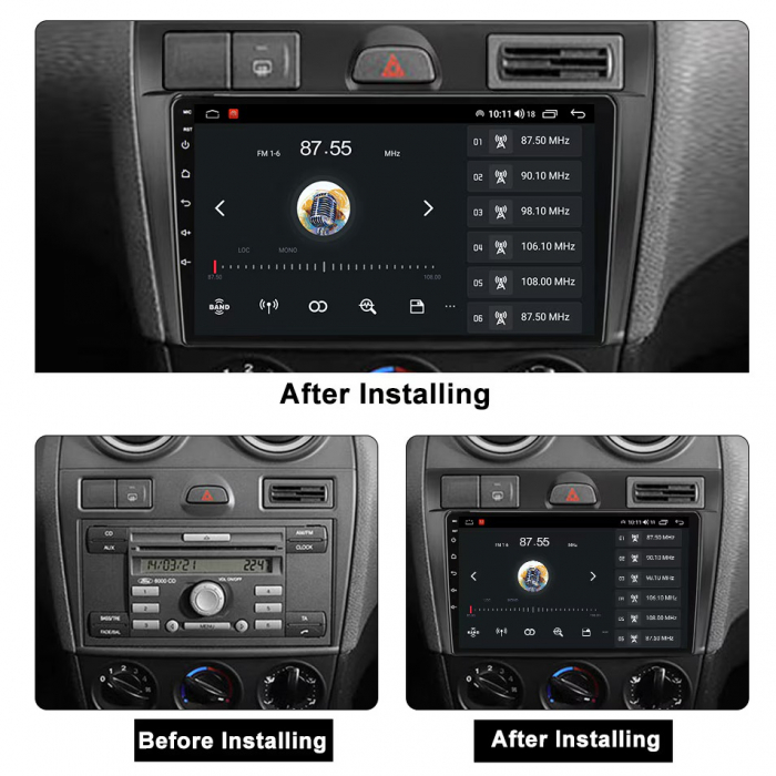 Navigatie Dedicata Ford Fiesta (2006-2011), 9Inch, 1Gb Ram, 32Gb Stocare, Carplay [7]