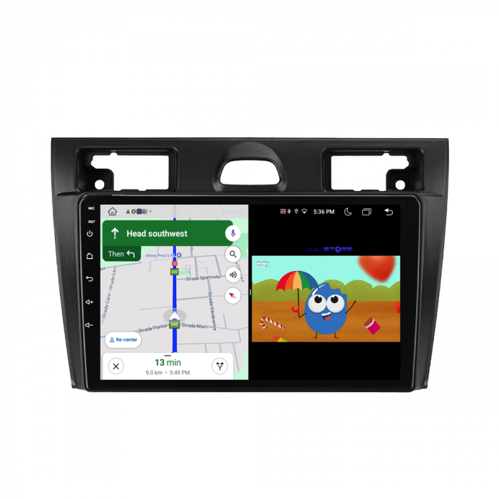 Navigatie Dedicata Ford Fiesta (2006-2011), 9Inch, 6Gb Ram, 128Gb Stocare, Carplay [5]