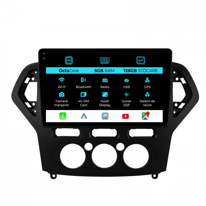 Navigatie Dedicata Ford Mondeo (2007-2014), 10Inch, 6Gb Ram, 128Gb Stocare, Carplay [1]