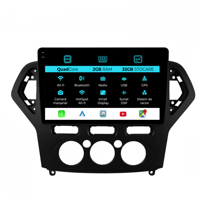 Navigatie Android Dedicata Ford Mondeo (2007-2014), 10Inch, 2Gb Ram, 32Gb Stocare, Carplay [1]