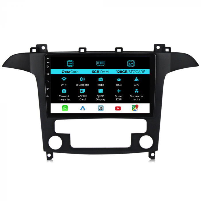 Navigatie Dedicata Ford S-Max (2006 - 2015) 9Inch, 6Gb Ram, 128Gb Stocare, Carplay [1]