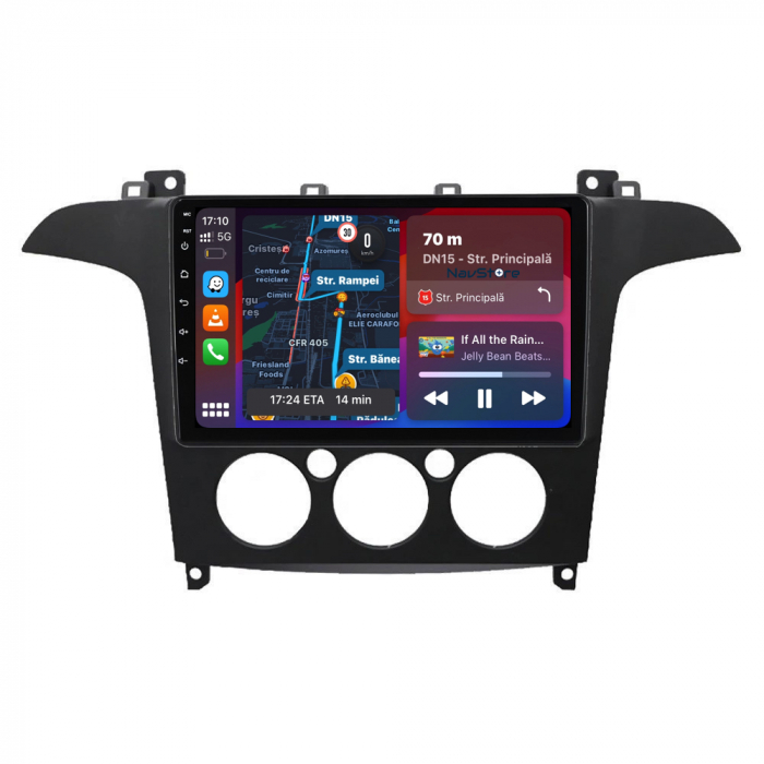 Navigatie Dedicata Ford S-Max (2006 - 2015) 9Inch, 6Gb Ram, 128Gb Stocare, Carplay, Clima manuala [2]