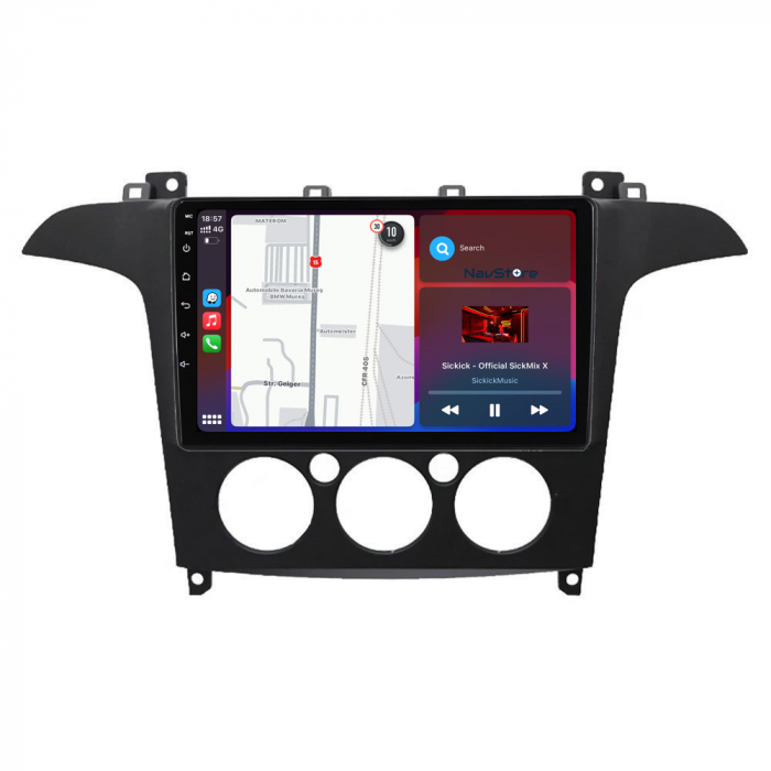 Navigatie Dedicata Ford S-Max (2006 - 2015) 9Inch, 8Gb Ram, 256Gb Stocare, Carplay, Clima manuala [3]
