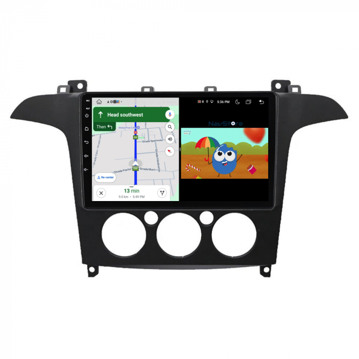 Navigatie Dedicata Ford S-Max (2006 - 2015) 9Inch, 8Gb Ram, 256Gb Stocare, Carplay, Clima manuala [5]