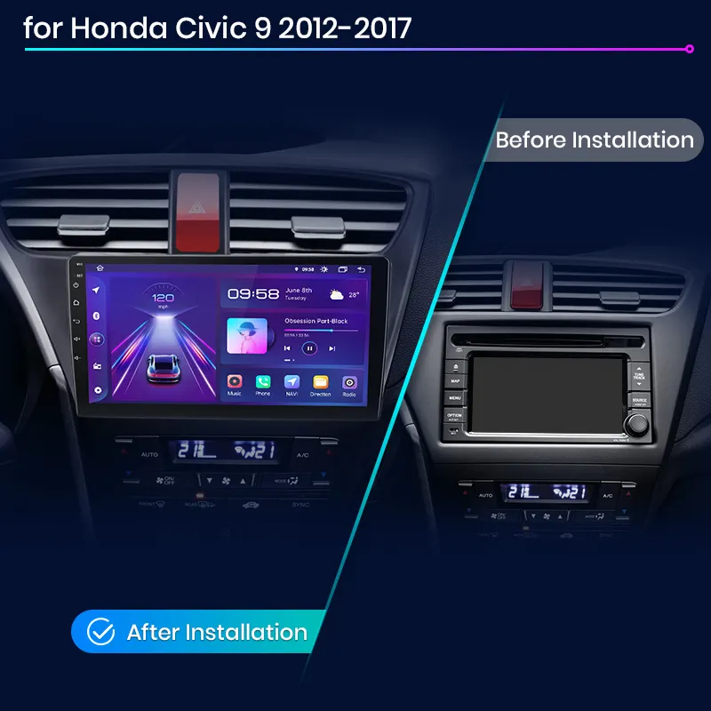 Navigatie Dedicata Honda Civic IX Hachback (2011-2017), 9Inch, 2Gb Ram, 64Gb Stocare, Carplay [7]