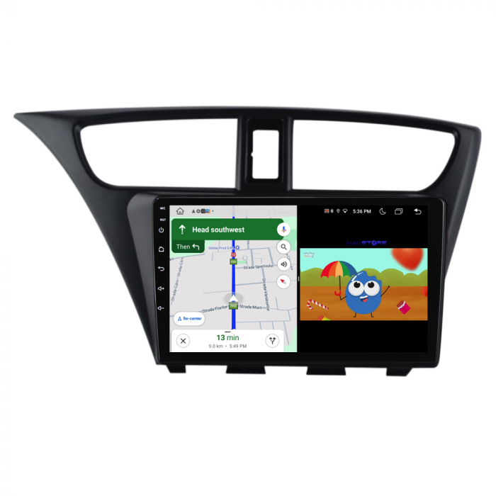 Navigatie Dedicata Honda Civic IX Hachback (2011-2017), 9Inch, 6Gb Ram, 128Gb Stocare, Carplay [5]