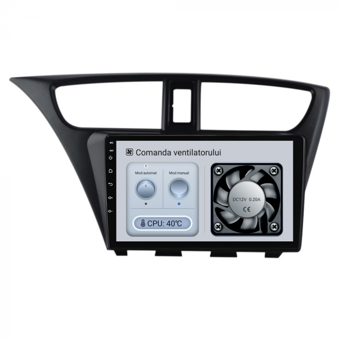 Navigatie Dedicata Honda Civic IX Hachback (2011-2017), 9Inch, 6Gb Ram, 128Gb Stocare, Carplay [6]