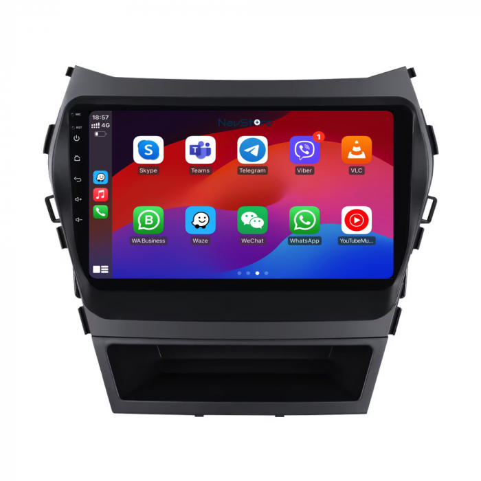 Navigatie Android Dedicata Hyundai IX45 SantaFe (2013 - 2017) 9Inch, 4Gb Ram, 64Gb Stocare, Bluetooth, WiFi, Carplay [5]