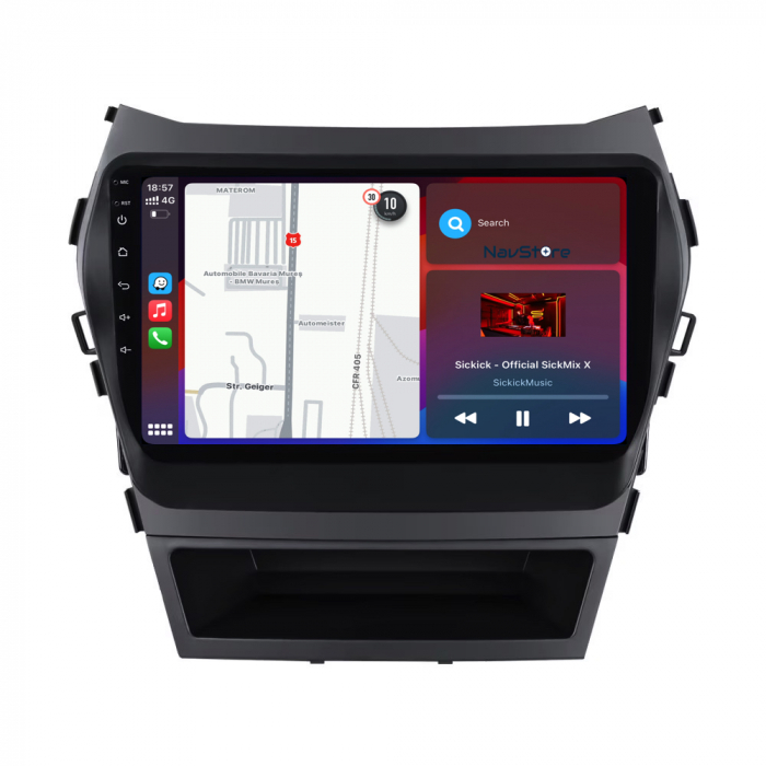 Navigatie Android Dedicata Hyundai IX45 SantaFe (2013 - 2017) 9Inch, 4Gb Ram, 64Gb Stocare, Bluetooth, WiFi, Carplay [4]