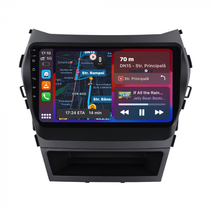 Navigatie Android Dedicata Hyundai IX45 SantaFe (2013 - 2017) 9Inch, 4Gb Ram, 64Gb Stocare, Bluetooth, WiFi, Carplay [3]
