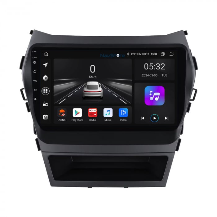 Navigatie Android Dedicata Hyundai IX45 SantaFe (2013 - 2017) 9Inch, 4Gb Ram, 64Gb Stocare, Bluetooth, WiFi, Carplay [2]