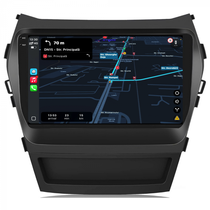 Navigatie Android Dedicata Hyundai IX45 SantaFe (2013-2017), 9Inch, 6Gb Ram, 128Gb Stocare, Carplay [3]