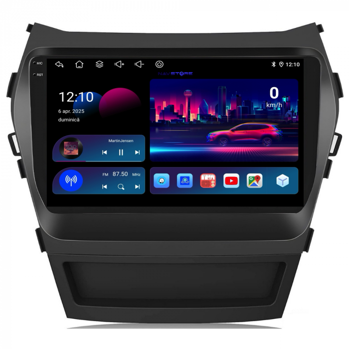 Navigatie Android Dedicata Hyundai IX45 SantaFe (2013-2017), 9Inch, 6Gb Ram, 128Gb Stocare, Carplay [4]