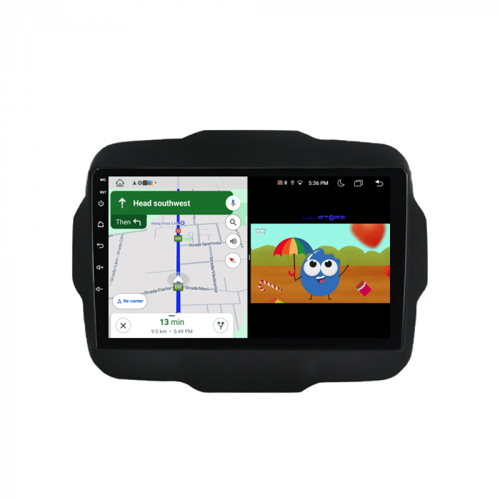 Navigatie Dedicata Jeep Renegade (2016-2020), 9Inch, 6Gb Ram, 128Gb Stocare, Carplay [5]