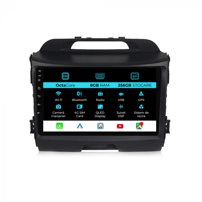 Navigatie Dedicata Kia Sportage (2010 - 2016), 9Inch, 8Gb Ram, 256Gb Stocare, Carplay [1]