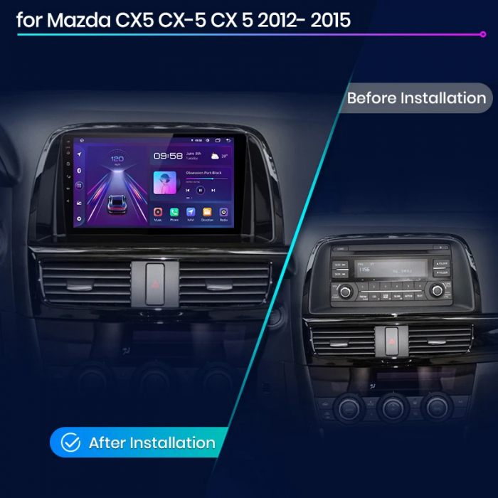 Navigatie Dedicata Mazda CX-5 (2012-2015), 9Inch, 4Gb Ram, 64Gb Stocare, CarPlay [7]