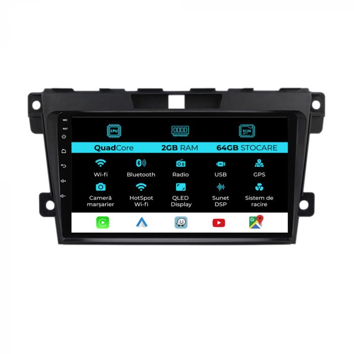 Navigatie Dedicata Mazda CX-7 (2008-2015), 9Inch, 2Gb Ram, 64Gb Stocare, CarPlay [1]