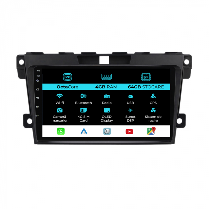 Navigatie Dedicata Mazda CX-7 (2008-2015), 9Inch, 4Gb Ram, 64Gb Stocare, CarPlay [1]