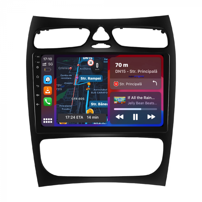 Navigatie Dedicata Mercedes C-Class W203 CLK W209 (2000 - 2005), 9Inch, 6Gb Ram, 128Gb Stocare, Carplay [2]