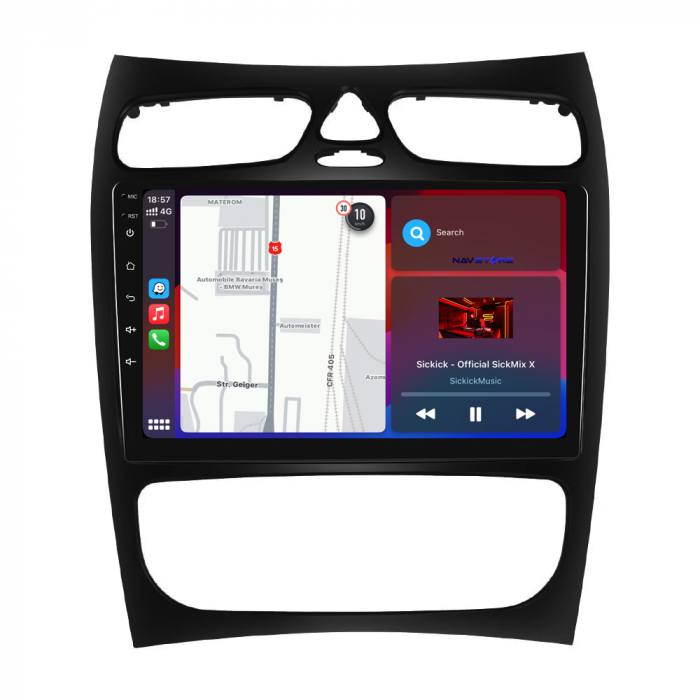 Navigatie Dedicata Mercedes C-Class W203 CLK W209 (2000 - 2005), 9Inch, 6Gb Ram, 128Gb Stocare, Carplay [3]