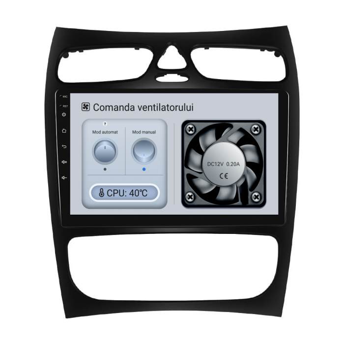 Navigatie Dedicata Mercedes C-Class W203 CLK W209 (2000 - 2005), 9Inch, 8Gb Ram, 256Gb Stocare, Carplay [6]