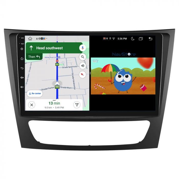 Navigatie Dedicata Mercedes Benz E-Class W211 (2002 - 2010), 9Inch, 1Gb Ram, 32Gb Stocare, Carplay [4]