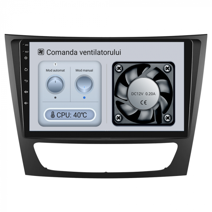 Navigatie Android Dedicata Mercedes Benz E-Class W211 (2002 - 2010), 9Inch, 4Gb Ram, 64Gb Stocare, Bluetooth, WiFi, Carplay [3]