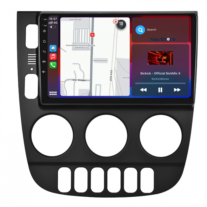 Navigatie Android Dedicata Mercedes ML W163 (1998-2005), 9Inch, 4Gb Ram, 64Gb Stocare, Bluetooth, WiFi, Carplay [5]
