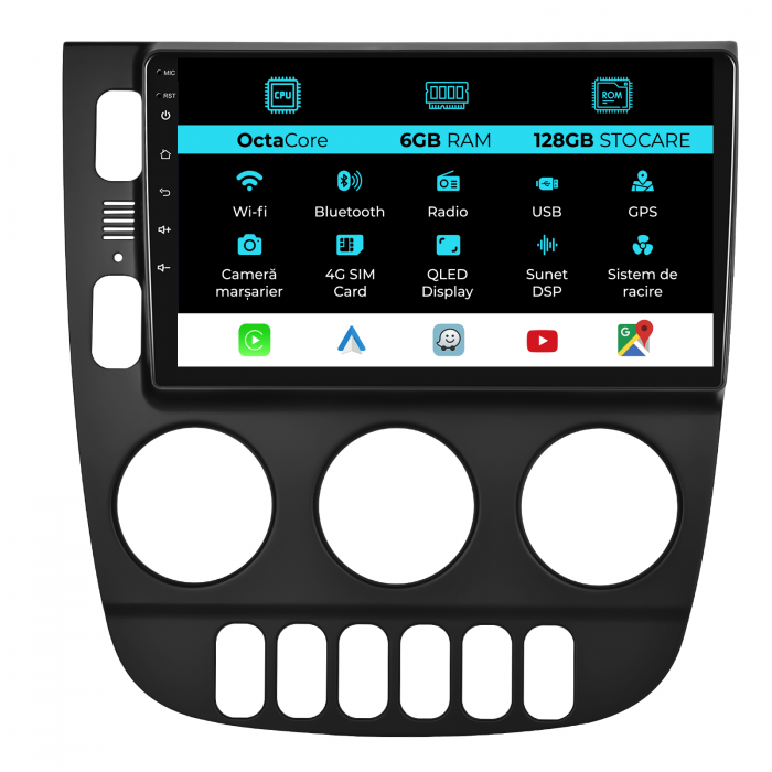 Navigatie Dedicata Mercedes ML W163 (1998-2005), 9Inch, 6Gb Ram, 128Gb Stocare, Carplay [1]