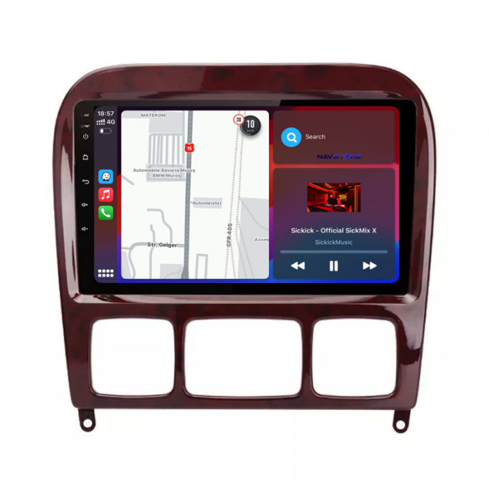 Navigatie Dedicata Mercedes S-Class W220 (1998-2005), 9Inch, 6Gb Ram, 128Gb Stocare, Carplay [3]