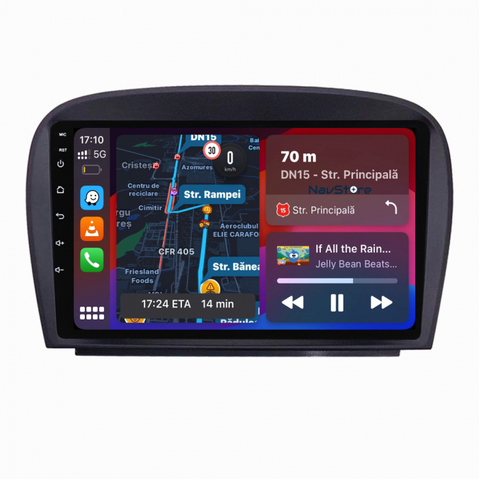 Navigatie Android Dedicata Mercedes SL R230 (2001-2011), 9Inch, 4Gb Ram, 64Gb Stocare, Bluetooth, WiFi, Carplay [4]
