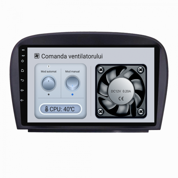 Navigatie Android Dedicata Mercedes SL R230 (2001-2011), 9Inch, 4Gb Ram, 64Gb Stocare, Bluetooth, WiFi, Carplay [3]