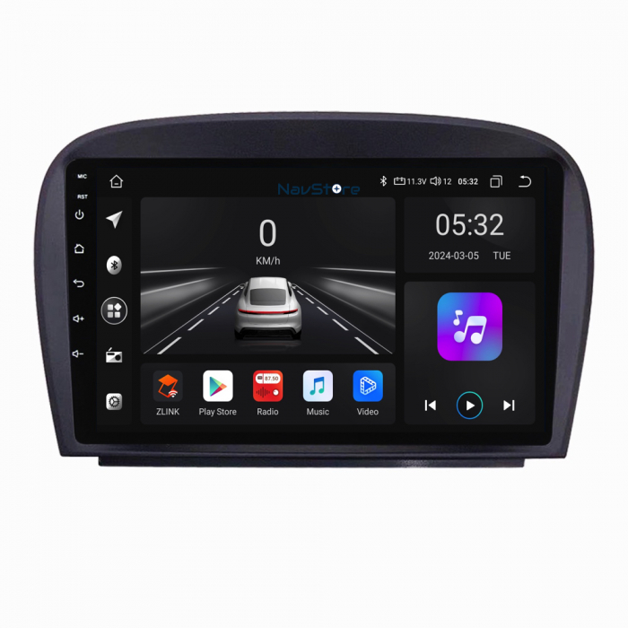 Navigatie Android Dedicata Mercedes SL R230 (2001-2011), 9Inch, 4Gb Ram, 64Gb Stocare, Bluetooth, WiFi, Carplay [2]