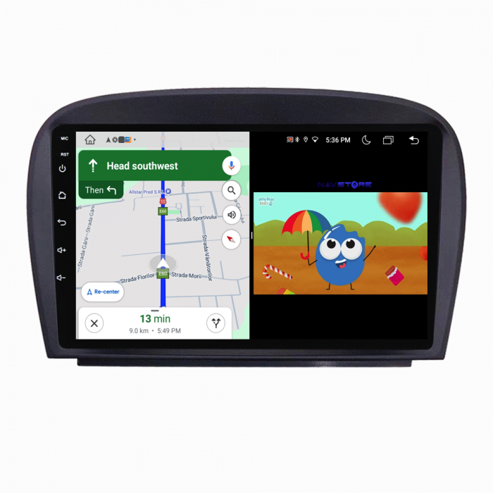 Navigatie Dedicata Mercedes SL R230 (2001-2011), 9Inch, 6Gb Ram, 128Gb Stocare, Carplay [5]