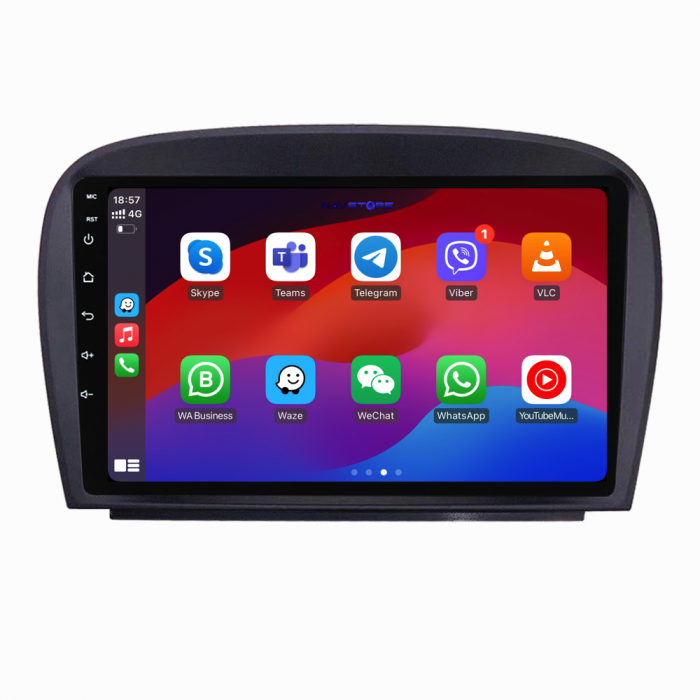 Navigatie Dedicata Mercedes SL R230 (2001-2011), 9Inch, 6Gb Ram, 128Gb Stocare, Carplay [4]