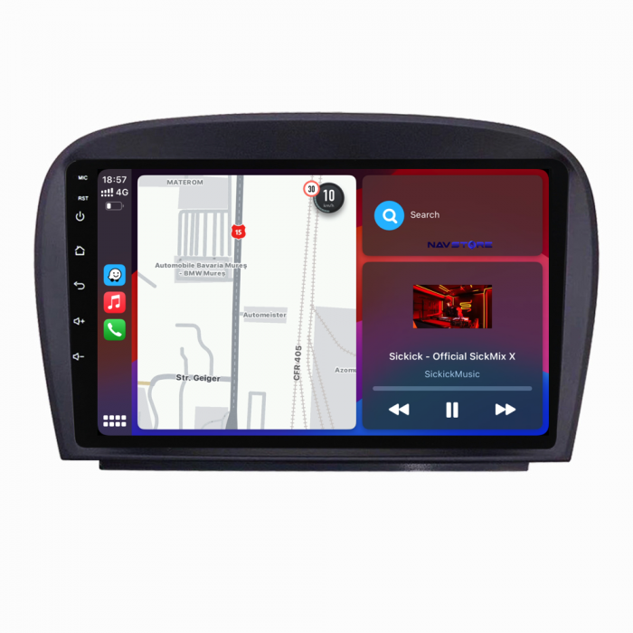 Navigatie Dedicata Mercedes SL R230 (2001-2011), 9Inch, 6Gb Ram, 128Gb Stocare, Carplay [3]