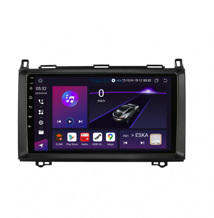 Navigatie Android Dedicata Mercedes Vito Sprinter Viano B200 A B Class (2005-2012) , 9Inch, 4Gb Ram, 64Gb Stocare, Bluetooth, WiFi, Carplay [3]