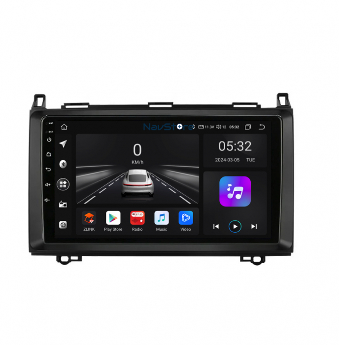 Navigatie Android Dedicata Mercedes Vito Sprinter Viano B200 A B Class (2005-2012) , 9Inch, 4Gb Ram, 64Gb Stocare, Bluetooth, WiFi, Carplay [2]
