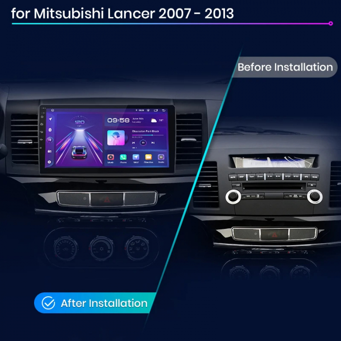 Navigatie Dedicata Mitsubishi Lancer (2007-2013), 9Inch, 8Gb Ram, 256Gb Stocare, Carplay [7]