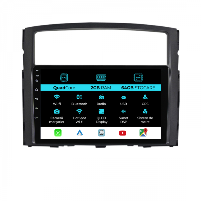 Navigatie Dedicata Mitsubishi Pajero (2006 - 2018), 9 Inch, 2Gb Ram, 64Gb stocare, Carplay [1]