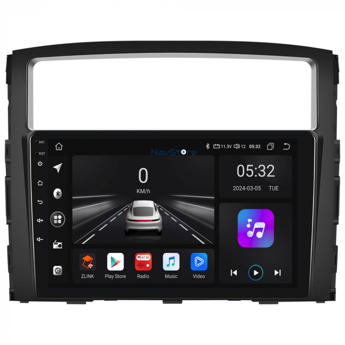 Navigatie Android Dedicata Mitsubishi Pajero (2006 - 2018), 9 Inch, 4Gb Ram, 64Gb stocare, Bluetooth, WiFi, Carplay [2]