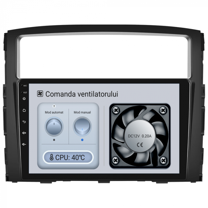 Navigatie Android Dedicata Mitsubishi Pajero (2006 - 2018), 9 Inch, 4Gb Ram, 64Gb stocare, Bluetooth, WiFi, Carplay [3]