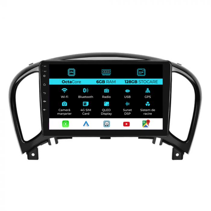 Navigatie Dedicata Nissan Juke (2010-2017), 9Inch, 6Gb Ram, 128Gb Stocare, Carplay [1]