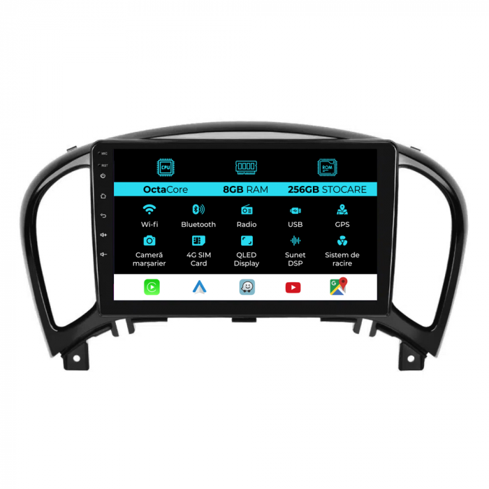 Navigatie Dedicata Nissan Juke (2010-2017), 9Inch, 8Gb Ram, 256Gb Stocare, Carplay [1]