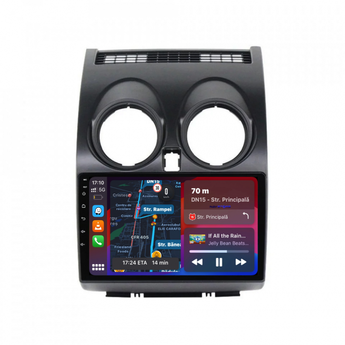 Navigatie Dedicata Nissan Qashqai J10 (2007-2013), 9Inch, 1Gb Ram, 32Gb Stocare, Carplay [2]